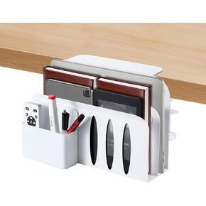 Laptop Holder Double-Layer, No Drill UPGRATED Double-Layer Desk Hanging Laptop Organizger, Under Desk Laptop Tray, Side Desk Laptop Holder with Cable Management (Black) in Saudi Arabia