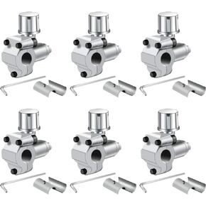6 Pack BPV-31 Bullet Piercing Valve Line Tap Valve Kits Adjustable Valve for Air Conditioners HVAC 1/4", 5/16", 3/8" Tubing