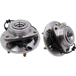 515066 Set of 2 Front Wheel Hub Bearing Assembly Compatible with 2004-2007 Infiniti QX56, 2005-2007 Nissan Armada, 2004 Nissan Pathfinder, 2004-2007 Nissan Titan, 6 Lugs W/ABS