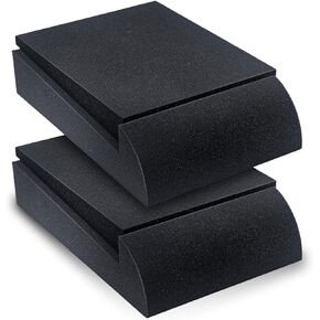 Liquid Stands Studio Monitor Sound Isolation Pads for Speakers 3"-4.5" High-Density Speaker Foam Pads That Prevents Vibrations Angled Speaker Riser - Acoustic Speaker Isolation Pad for Floor, Desktop