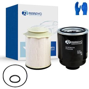 Upgrade Fuel Filter Water Separator Set 6.7L Cummins Diesel | Replacement for 2013-2018 Dodge Ram 2500 3500 4500 5500 | Replaces# 68197867AA, 68157291AA