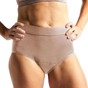 Jude Beige Reusable Incontinence Underwear for Women, Full Brief, Fast-Absorbing, Leakproof, Machine Washable, Soft, Breathable (Small)