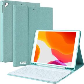 for iPad 9th Gen 2021 Case with Keyboard 10.2 inch, for iPad 8th Gen 2020/7th Gen 2019/Air 3/Pro 10.5 Keyboard Case, Detachable Wireless Bluetooth Keyboard with Pencil Holder for iPad 2021 9th