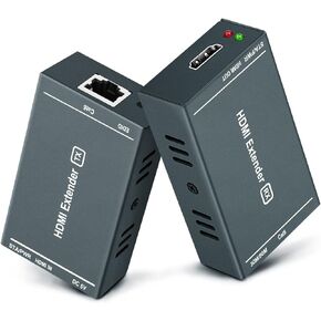 HDMI Extender, Up to 164 ft/50m, Over Cat5e/Cat6/Cat7 Ethernet Cables, 1080P@60Hz Ultra HD Uncompressed Transmit
