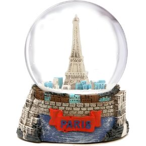 Paris Eiffel Tower Snow Globe Souvenir (3.5 Inches Tall), 65mm Glass Globes