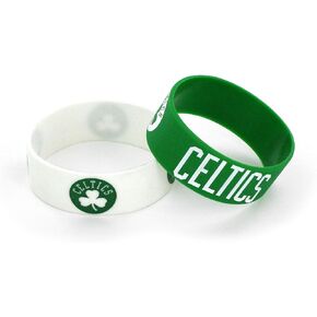 NBA Boston Celtics Silicone Rubber Bracelet, 2-Pack