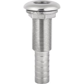 Stainless Steel Extension Boat Thru-Hull Fitting Drain for 3/4" I.D. Hose