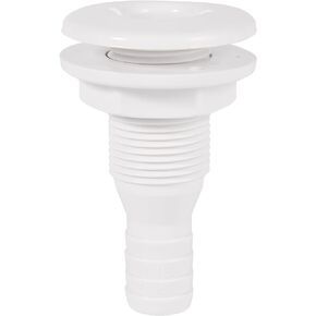 Plastic 1" Hole Thru-Hull Fitting for 3/4" Hose (White)