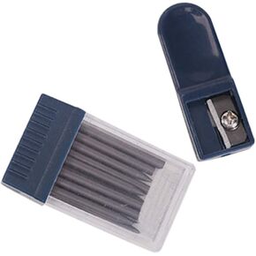 NUOBESTY 2 Set Compass Lead Refills Replacement Leads in Refill Tubes for Compasses with Pencil Sharpener 2mm
