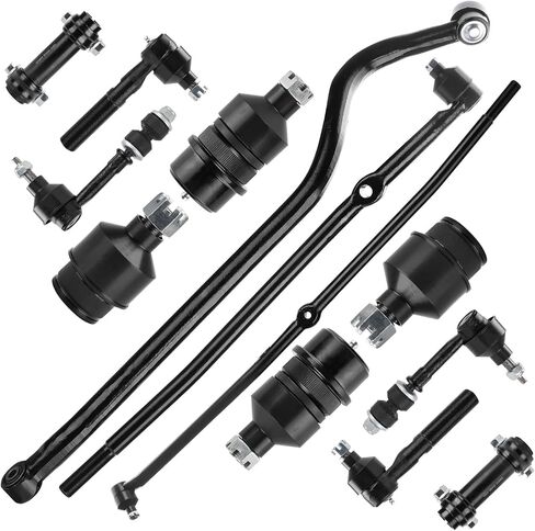 13PCS Front Upper & Lower Ball Joints Tie Rod End Connecting Drag Link Track Bar Adjusting Sleeve for Dodge Ram 1500 2000-2001 in Saudi Arabia