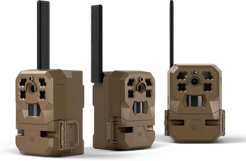 كاميرا Moultrie Mobile Edge الخلوية - 3 عبوات - اتصال تلقائي - تغطية على مستوى البلاد - فيديو بدقة 720 بكسل مع صوت - ذاكرة مدمجة - تخزين سحابي - فلاش LED منخفض التوهج 80 قدمًا in Saudi Arabia