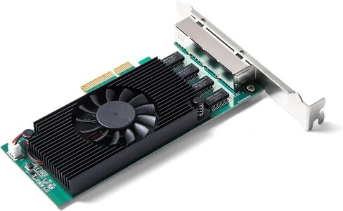 4-Port 2.5GBase-T PCIe محول الشبكة بطاقة NIC 2500/1000/100Mbps PCI Express Gigabit Ethernet Card RJ45 LAN Controller يدعم مجموعة شرائح PXE I225 لـ ZimaBoard/Windows/Linux مع ملف تعريف منخفض in Kuwait