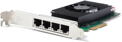 4-Port 2.5GBase-T PCIe محول الشبكة بطاقة NIC 2500/1000/100Mbps PCI Express Gigabit Ethernet Card RJ45 LAN Controller يدعم مجموعة شرائح PXE I225 لـ ZimaBoard/Windows/Linux مع ملف تعريف منخفض in Kuwait