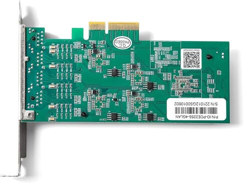 4-Port 2.5GBase-T PCIe محول الشبكة بطاقة NIC 2500/1000/100Mbps PCI Express Gigabit Ethernet Card RJ45 LAN Controller يدعم مجموعة شرائح PXE I225 لـ ZimaBoard/Windows/Linux مع ملف تعريف منخفض in Kuwait