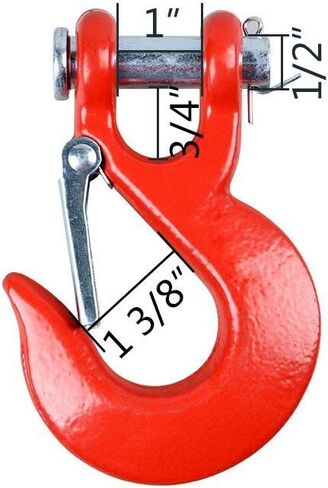 YaeKoo 1/2 "x 92ft خط كابل حبل ونش صناعي مع كم واقي 22000 رطل + 10 بوصة من الألومنيوم الأسود Hawse Fairlead + خطاف أحمر متوافق مع Jeep ATV UTV SUV Truck Boat Ramsey in Saudi Arabia