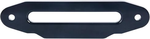 YaeKoo 1/2 "x 92ft خط كابل حبل ونش صناعي مع كم واقي 22000 رطل + 10 بوصة من الألومنيوم الأسود Hawse Fairlead + خطاف أحمر متوافق مع Jeep ATV UTV SUV Truck Boat Ramsey in Saudi Arabia