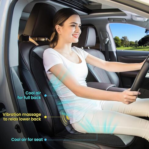 أغطية مقاعد تبريد Snailax للسيارة، وسادة مقعد السيارة جيدة التهوية، وسادة تبريد مقعد السيارة مع سرعتين للهواء البارد، مناسبة عالميًا لشاحنة السيارة ذات الدفع الرباعي والمنزل والمكتب in Kuwait