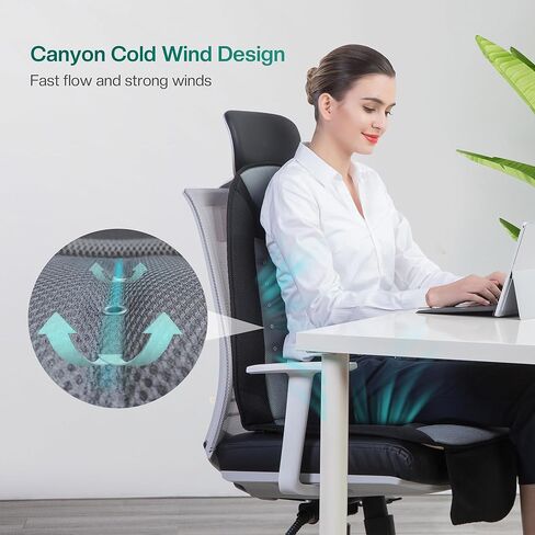 أغطية مقاعد تبريد Snailax للسيارة، وسادة مقعد السيارة جيدة التهوية، وسادة تبريد مقعد السيارة مع سرعتين للهواء البارد، مناسبة عالميًا لشاحنة السيارة ذات الدفع الرباعي والمنزل والمكتب in Kuwait