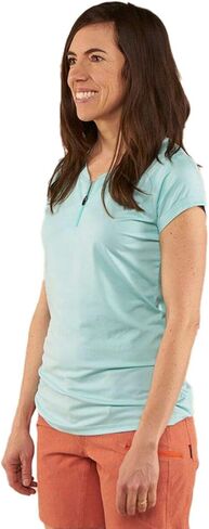 تي شيرت نسائي من Club Ride Apparel Deer Abby Tech - بلوفر بأكمام قصيرة لركوب الدراجات - أزرق ملائكي - مقاس X-Large in Kuwait