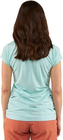 تي شيرت نسائي من Club Ride Apparel Deer Abby Tech - بلوفر بأكمام قصيرة لركوب الدراجات - أزرق ملائكي - مقاس X-Large in Kuwait