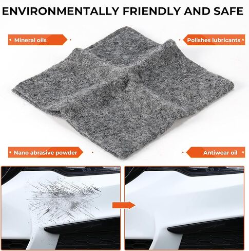 Nano Sparkle Cloth for Car Scratches, 2024 Nano Sparkle Cloth Car Scratch Remover Cloth Upgrade, Multi-Purpose Nano Magic Cloth Easy to Repair Small Scratched Water Spots for All Car 2pcs in Saudi Arabia