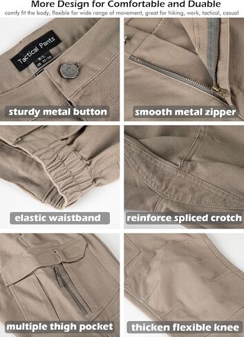 MANSDOUR Men's Cotton Hiking Tactical Pants Lightweight Stretch Military Combat Cargo Work Pants in Saudi Arabia