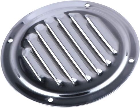 Hoffen 2 Pack Stainless Steel 5Inch Stamped Louvered Vent Round Ventilation Plate Vent Butterfly Air Vent Gill Plate for Marine Boats Accessories in Kuwait