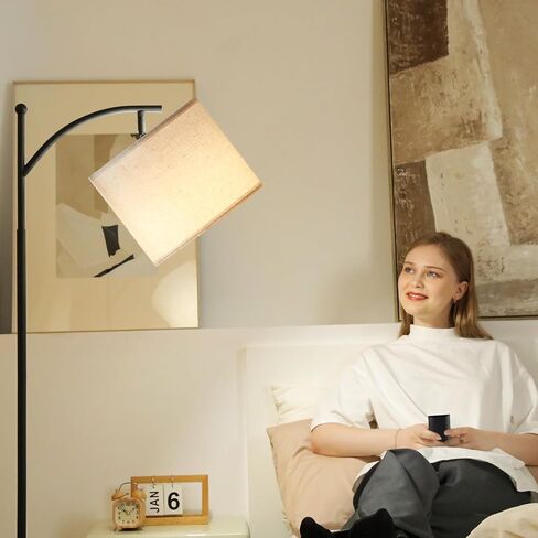 Ambimall Floor Lamps for Living Room - Remote Control and Stepless Dimmable Bulb, Colors Temperature & Brightness Adjustable, 9W Bulb Included, Modern Floor Lamp for Bedroom Office Dorm Room in Kuwait