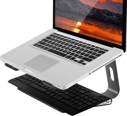 حامل كمبيوتر محمول من الألومنيوم من Orionstar متوافق مع جهاز Mac MacBook Air Pro مقاس 10 إلى 15.6 بوصة، وحامل مصعد مريح (وردي) in Kuwait