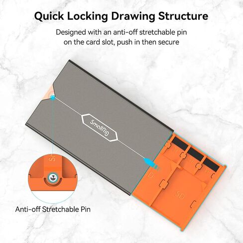 SMALLRIG Memory Card Case Holder Anti-Shock Anti-Fall and Scratch Suitable for SD/Micro SD/SIM Cards for Photography Enthusiasts - 2832B in Kuwait