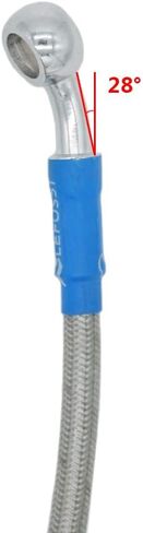 SYUU 390mm 39cm M10 Reinforced Hydraulic Brake Oil Hose Line Banjo Fitting Stainless Steel End Braided Cable Compatible with Pit Dirt Bike Enduro Motocross Street Bikes Sport Bikes in Saudi Arabia