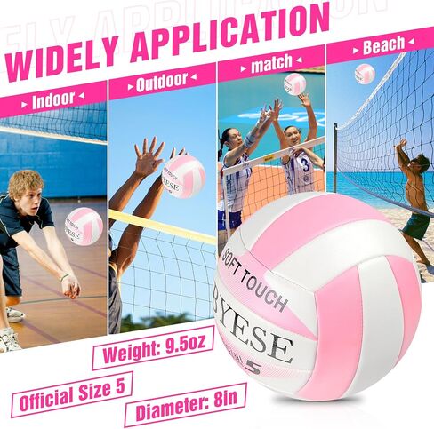 Volleyball Official Size 5 Waterproof Soft Sand Volley Balls for Beginners Adults Men Women Indoor Outdoor Pool Beach Gym Game Training Competition Play Gift in Saudi Arabia