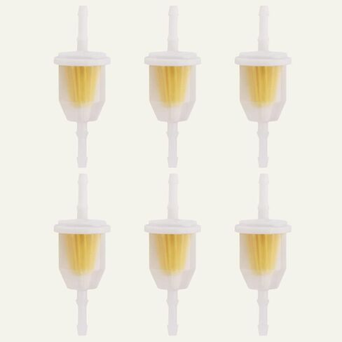 AM116304 فلتر الوقود 1/4 "مرشحات الوقود المضمنة بالغاز استبدال فلتر وقود المحرك الصغير لمنفاخ الثلج Go-Kart ATV UTV الترابية دراجة نارية جزازة العشب جرار جون ديري 25-050-22-S in Kuwait