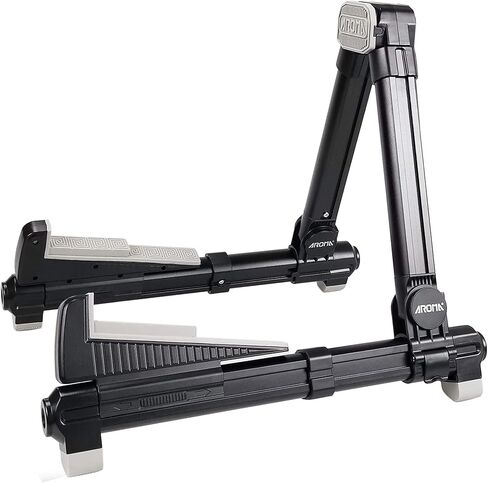 حامل جيتار قابل للطي، حامل جيتار عالمي على شكل حرف A من Meeland، مسند جيتار قابل للتعديل والمحمول للجيتار الكلاسيكي، القيثارات الصوتية، القيثارات الكهربائية، الجهير والقيثارة مثالية للمسرح والمنزل in Kuwait