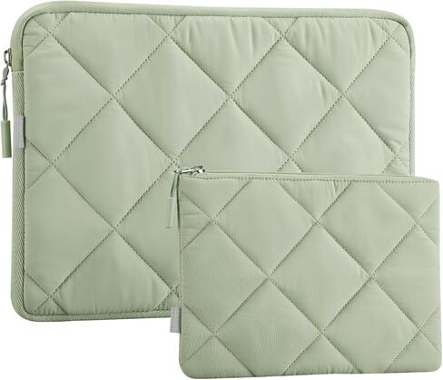 LANDICI Puffy Laptop Sleeve for 13-13.6 inch MacBook Air M3/A3113 2024, M2/A2681 M1/A2337, MacBook Pro M2 M1/A2338 2024-2016, iPad Pro 12.9, Laptop Carrying Case with Accessories Pouch, Apricot in Saudi Arabia