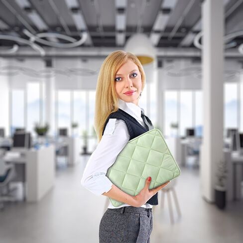 LANDICI Puffy Laptop Sleeve for 13-13.6 inch MacBook Air M3/A3113 2024, M2/A2681 M1/A2337, MacBook Pro M2 M1/A2338 2024-2016, iPad Pro 12.9, Laptop Carrying Case with Accessories Pouch, Apricot in Saudi Arabia