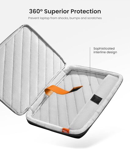 tomtoc 360 Protective Laptop Case for 15-inch MacBook Air M3/A3114 2024, M2/A2941 2023, 15 Inch Surface Laptop 6/5/4/3, Dell XPS 15 Plus, 15 MacBook Pro A1990 A1707, Water-Resistant Accessory Sleeve in Saudi Arabia
