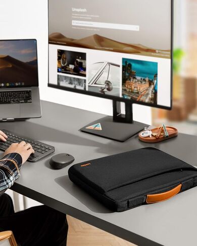 tomtoc 360 Protective Laptop Case for 15-inch MacBook Air M3/A3114 2024, M2/A2941 2023, 15 Inch Surface Laptop 6/5/4/3, Dell XPS 15 Plus, 15 MacBook Pro A1990 A1707, Water-Resistant Accessory Sleeve in Saudi Arabia