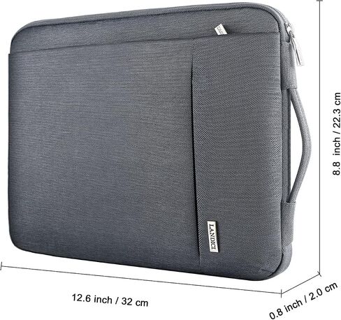 حافظة كمبيوتر محمول واقية 360 درجة من LANDICI مقاس 11.6 بوصة لجهاز Surface Pro 7 8 9/Laptop Go 2 3، MacBook Air 11، حقيبة كمبيوتر صغيرة لحمل جهاز Chromebook مقاس 11-12 بوصة، رفيعة، مقاومة للصدمات، مقاومة للماء، أسود in Saudi Arabia