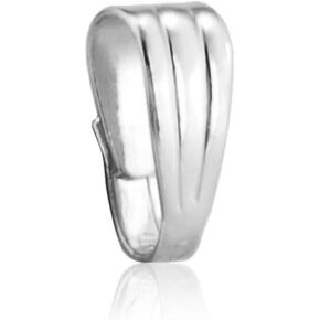 925 Sterling Silver 7.5x2.5mm Bail -Bail - حامل للدرج والإطارات لصنع المجوهرات ، يباع في حزم (20 قطعة) نتائج المجوهر
