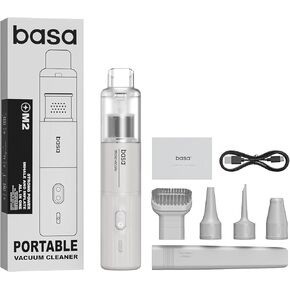 basa Car Vacuum, Handheld Vacuum Cordless with 12000Pa, Car Vacuum Cleaner High Power, 25-Min Decent Runtime, Car Vacuum Portable Cordless with Flexible Attachments.