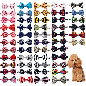50pcs الكلاب الصغيرة bowties الجزء الأكبر لجرو دوج كات هريرة الأرنب المتوسطة الأولاد والفتيات العلاقات مع نقاط البولكا