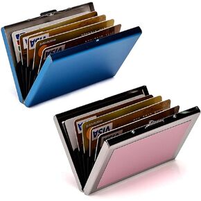 Eastnights (حزمة من مجموعتين) - حالة بطاقة أعمال بطاقة ائتمان RFID للرجال أو النساء