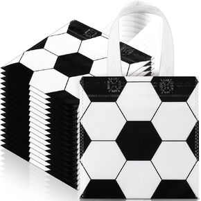 Sweetude 12 PCS Ballball Party Gift Fags Sports Sports Candy Goodie Bags 7.8 × 7.8 بوصة للكرة الطائرة غير المنسوجة مع مقابض لصالح الحفلات الرياضية لوازم ديكور عيد ميلاد in Kuwait