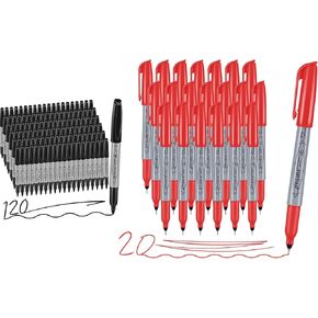Permanent markers bulk, quick drying in one second and Red Ultra Fine Point Permanent Marker, 20 Pack