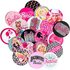Pink Fashion Doll Freshie Cardstock Cutout Rounds | 20 pk 2" inches arbie Silicone Mold Oil Resistant Girly Western Drop Can Valentine