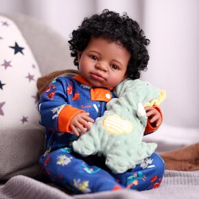 Babeside Rebort Baby Baby Dolls Black Max - 20 بوصة أمريكية من أصل أفريقي واقعية واقعية ناعمة دمية ناعمة من القماش الجسد لحياة حقيقية دمى الطفل من أجل الحضن ، ووقت اللعب ، وإعطاء الهدايا
