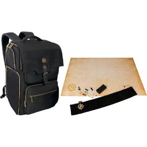 ENHANCE Tabletop DnD Backpack + RPG Grid Mat (24x36 inch) - Bundle