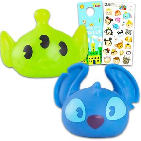 ألعاب Disney Squishy للأطفال - حزمة مع Stitch و Toy Story Toy Alien الإجهاد ألعاب بالإضافة إلى ملصقات ، المزيد | ألعاب ديزني اسفنجي تملأ للأولاد والبنات