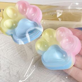 2pcs cat paw quishy toys ، super spucishy cat paw ، ألعاب ضغط السيليكون اللطيفة لصالح الحفلات ، ألعاب Paw اللزجة المحمولة للبالغين (ملونة)
